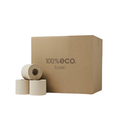 100% eco - ongebleekt en gerecycled wc-papier, keukenrollen en tissues
