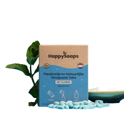 Happy Soaps - Navulverpakking Tabs – Met Fluoride – Spearmin