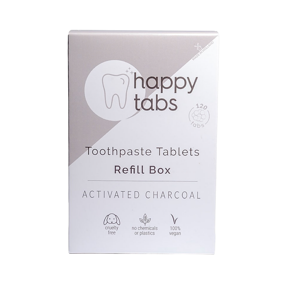 Happy Tabs - Navulling/refill Mint+Charcoal (fluoride vrij)