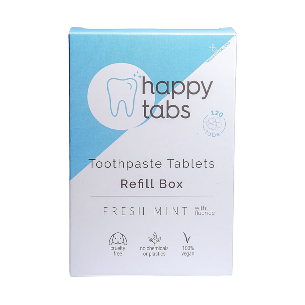 Happy Tabs - Navulling/refill Fresh Mint (met fluoride)