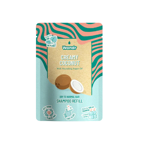 Wondr Hair Shampoo Refill Creamy Coconut (40gr) - voor Liquids fles