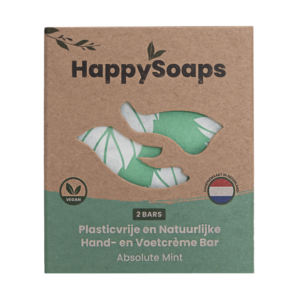 Happy Soaps - Hand- en Voetcrème Bar – Absolute Mint