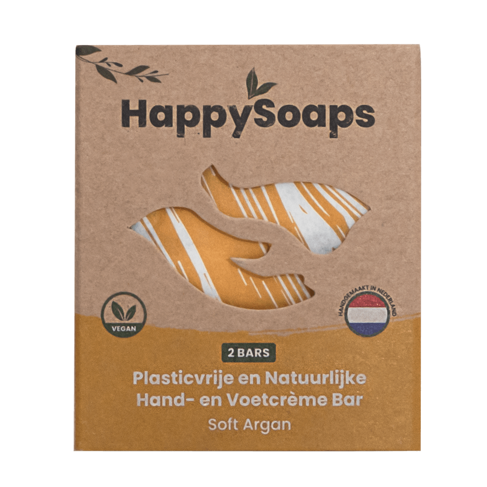 Happy Soaps - Hand- en Voetcrème Bar – Soft Argan