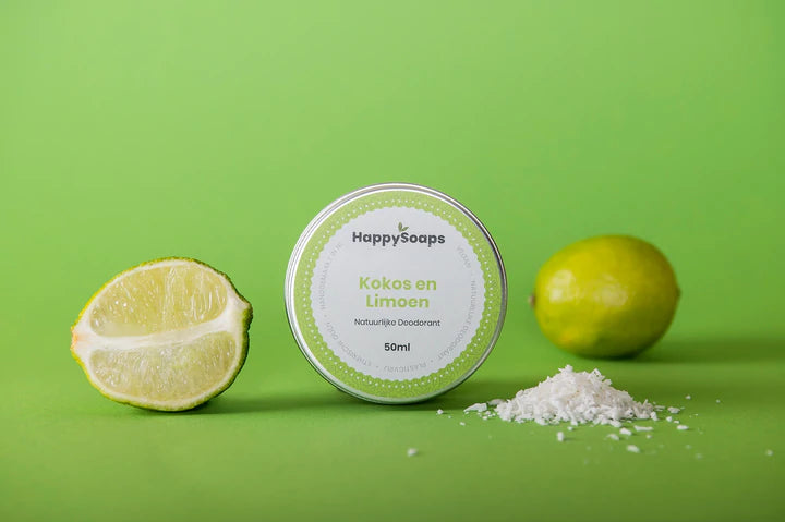 
                  
                    Happy Soaps - Natuurlijke Deodorant - Kokos en Limoen 50ml
                  
                